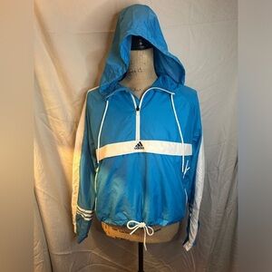 Adidas Quarter Zip Pull Over Windbreaker Size Medium.